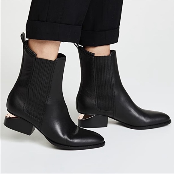Alexander Wang Anouck Leather Ankle Boots - Picture 1 of 16
